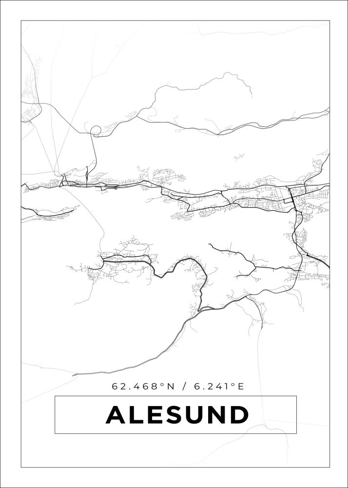 Map - Alesund - White