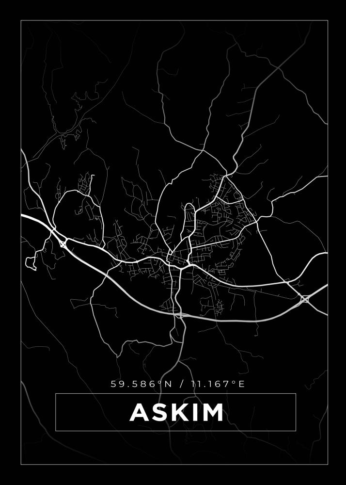 Map - Askim - Black