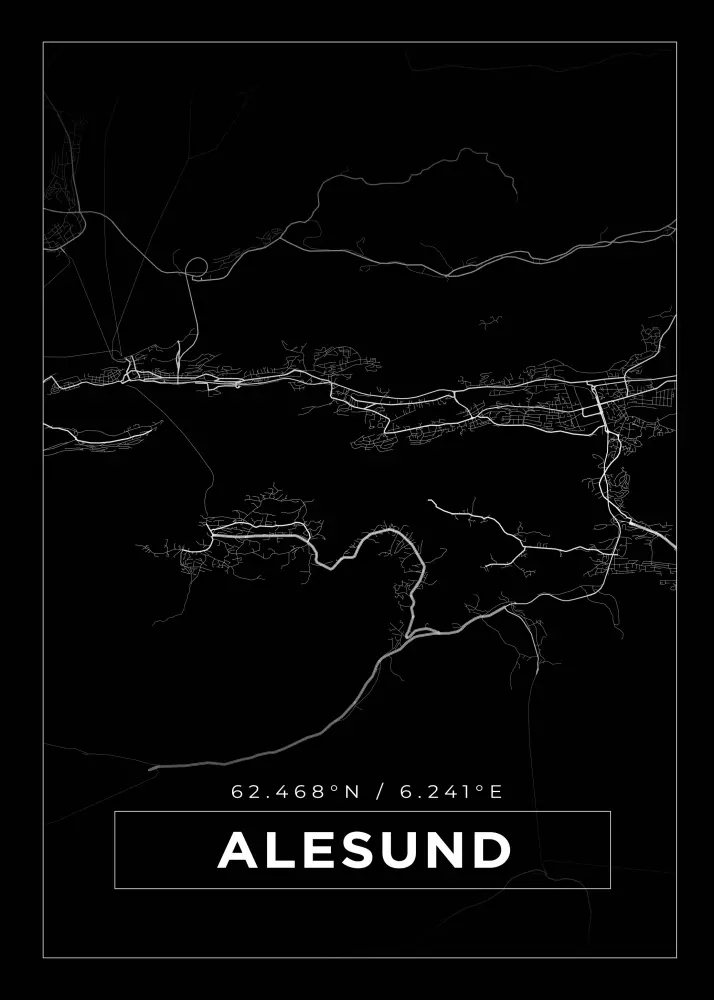 Map - Alesund - Black