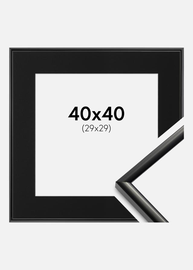 Cadre New Lifestyle Noir 40x40 cm - Passe-partout Noir 30x30 cm