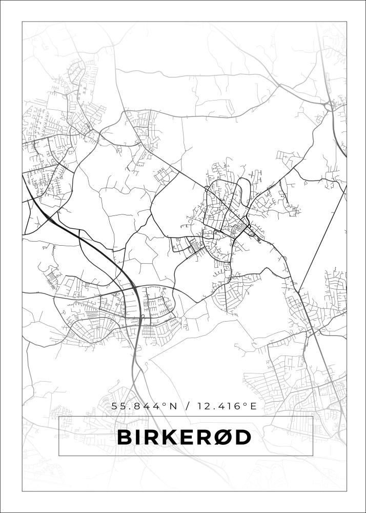 Map - Birkerød - White