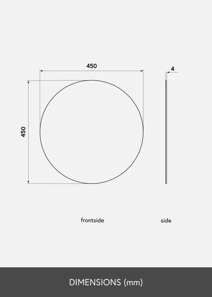 KAILA Miroir rond diamètre 45 cm