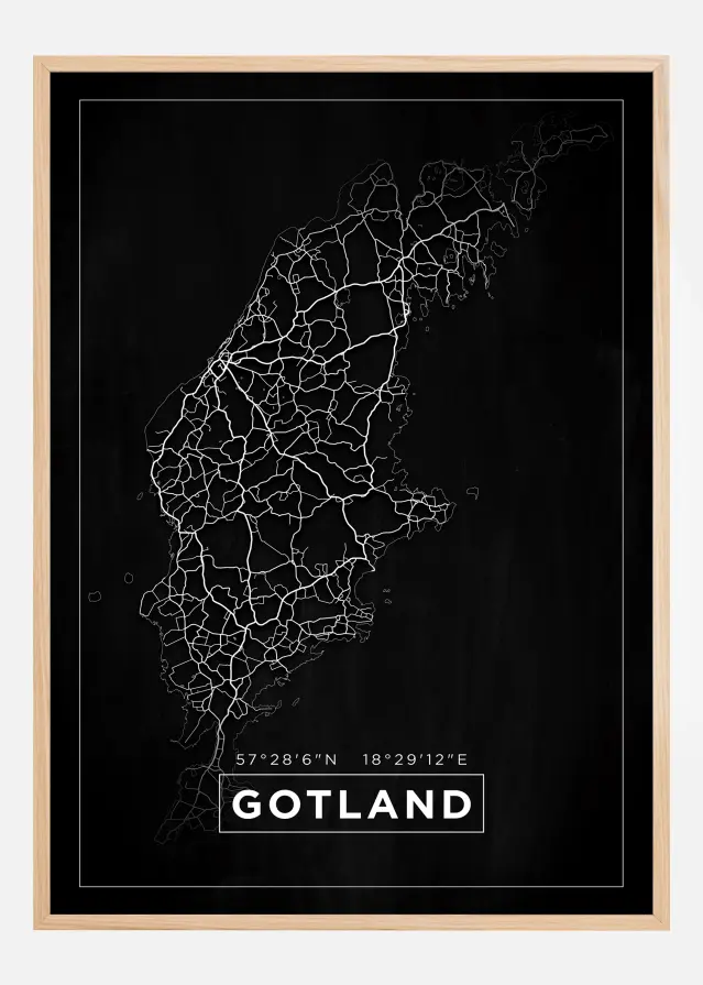 Map - Gotland - Black