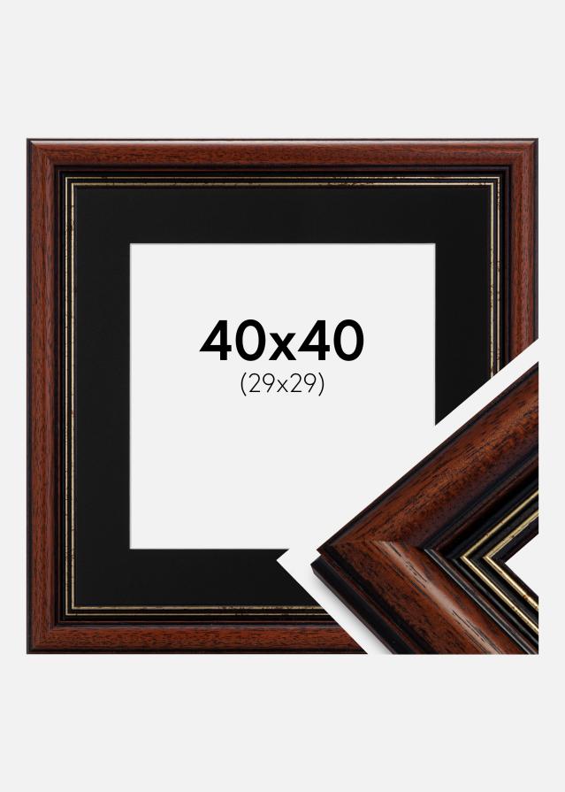 Cadre Old Retro 40x40 cm - Passe-partout Noir 30x30 cm