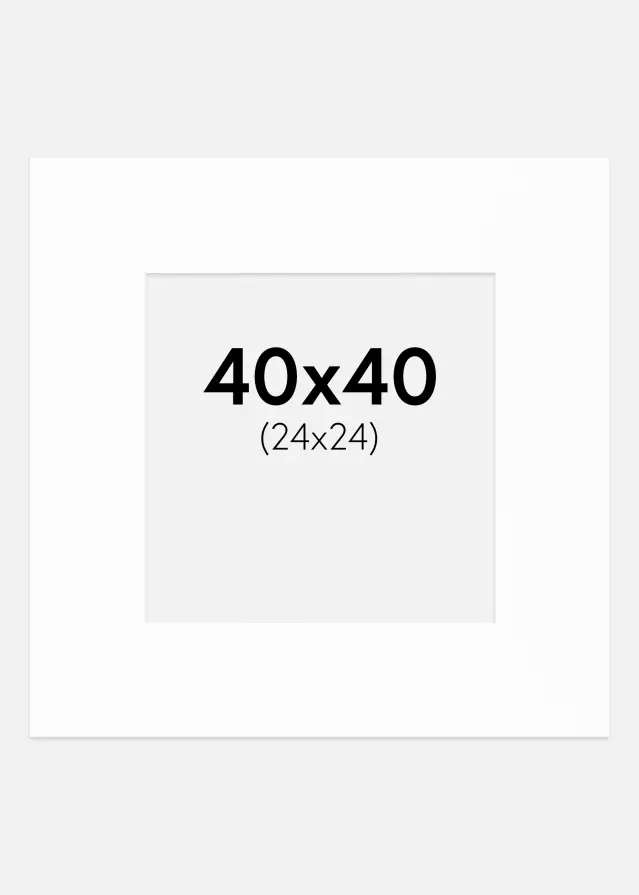 Passe-partout Canson Blanc (noyau blanc) 40x40 cm (24x24)