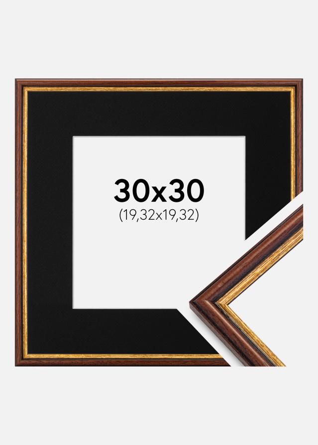 Cadre Horndal Marron 30x30 cm - Passe-partout Noir 8x8 pouces