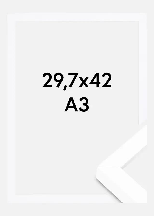 BGA Cadre boîte Verre Acrylique Blanc 29,7x42 cm (A3)