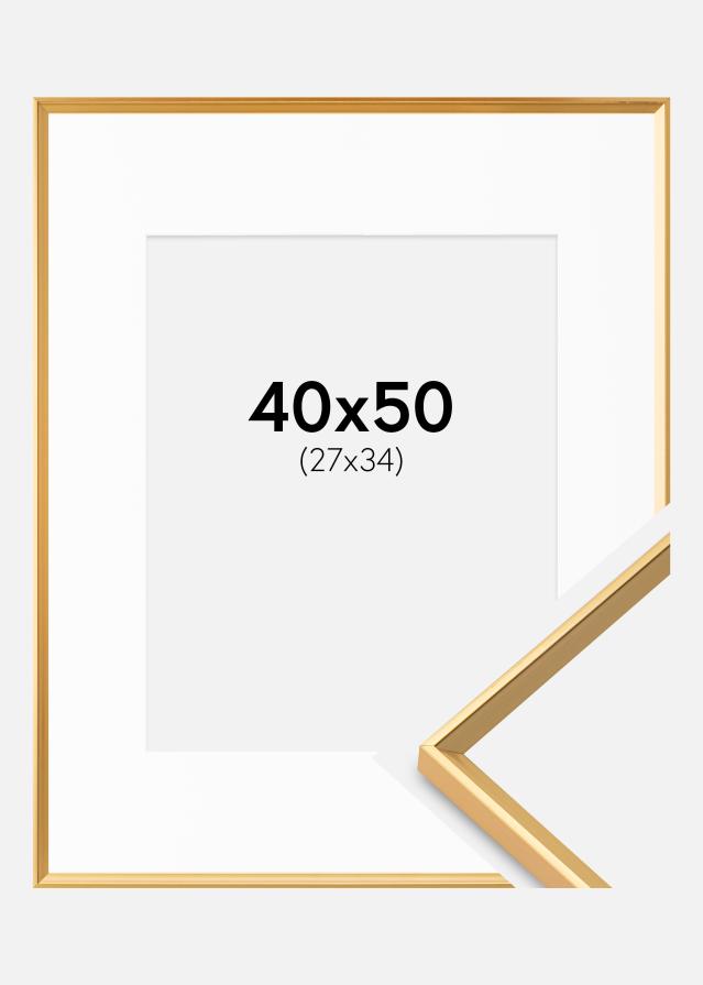 Cadre Desire Or 40x50 cm - Passe-partout Blanc 28x35 cm