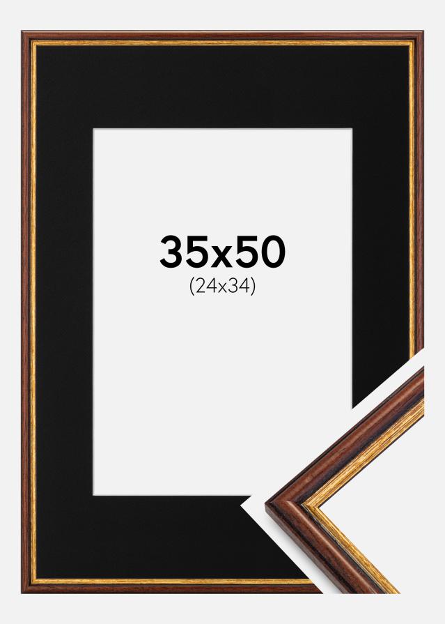 Cadre Horndal Marron 35x50 cm - Passe-partout Noir 25x35 cm