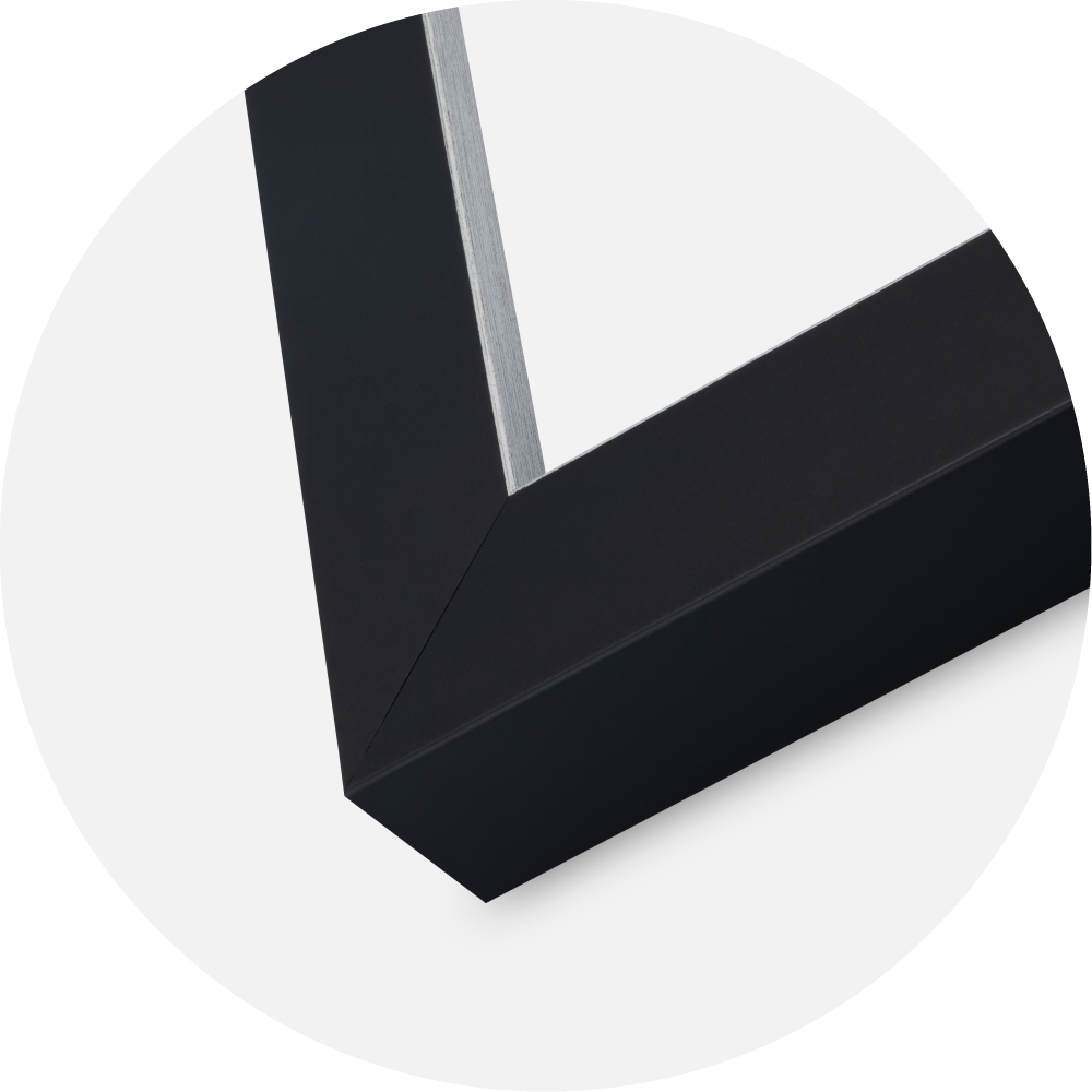 Cadre Sussex Verre Acrylique Noir/Argent 29,7x42 cm (A3)