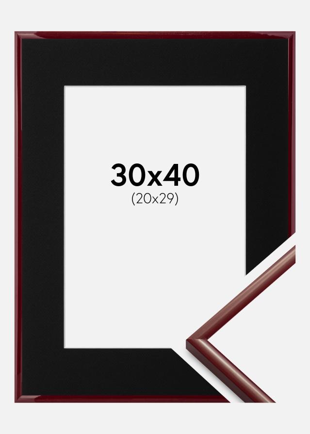 Cadre New Lifestyle Rouge sombre 30x40 cm - Passe-partout Noir 21x30 cm