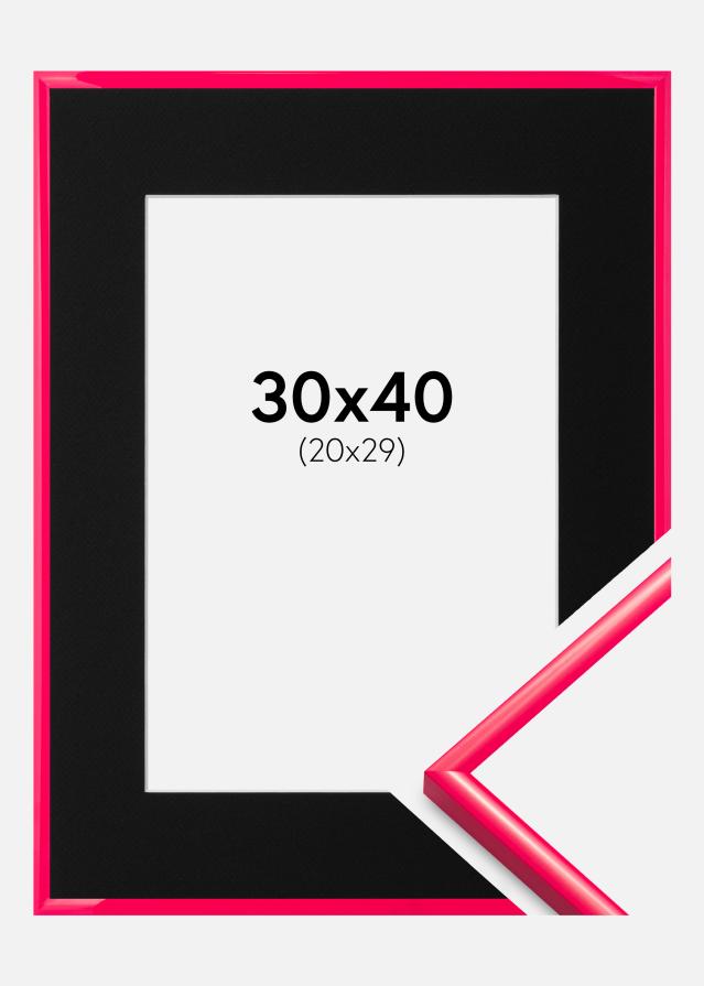 Cadre New Lifestyle Hot Pink 30x40 cm - Passe-partout Noir 21x30 cm