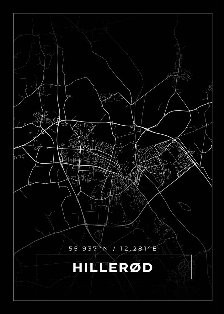 Map - Hillerød - Black