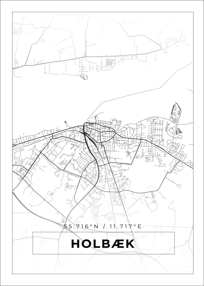 Map - Holbæk - White