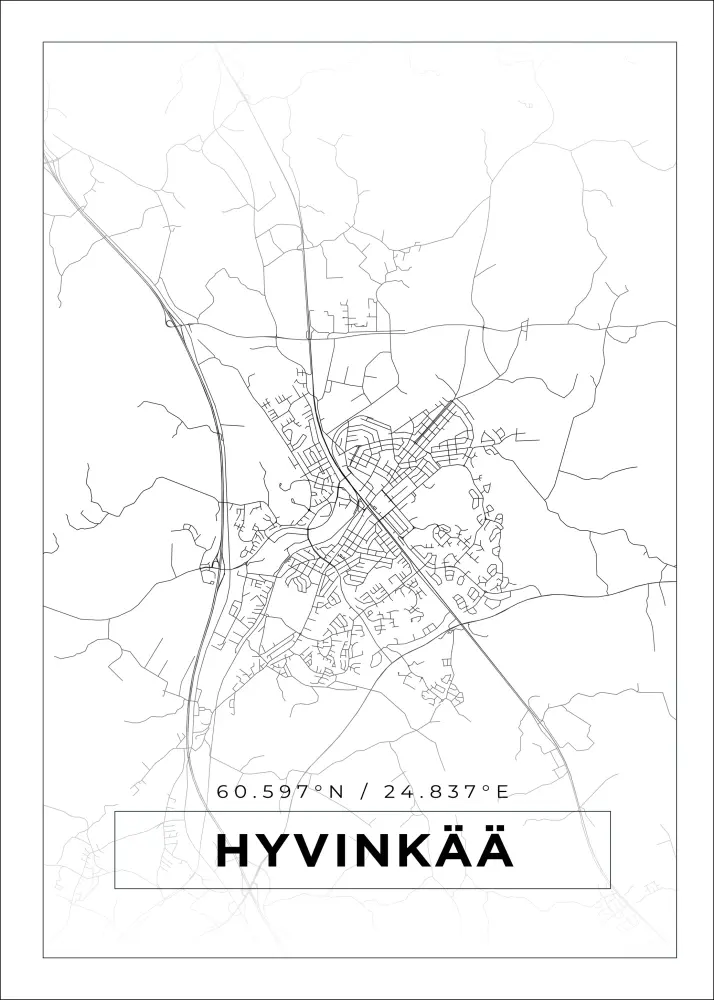Map - Hyvinkää - White