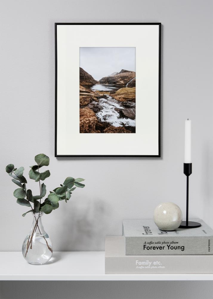 Passe-partout XL Blanc (noyau blanc) 40x50 cm (20x28,7 - A4)