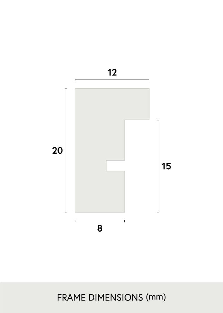 Cadre E-Line Noyer 13x18 cm - Passe-partout Blanc 9x12 cm