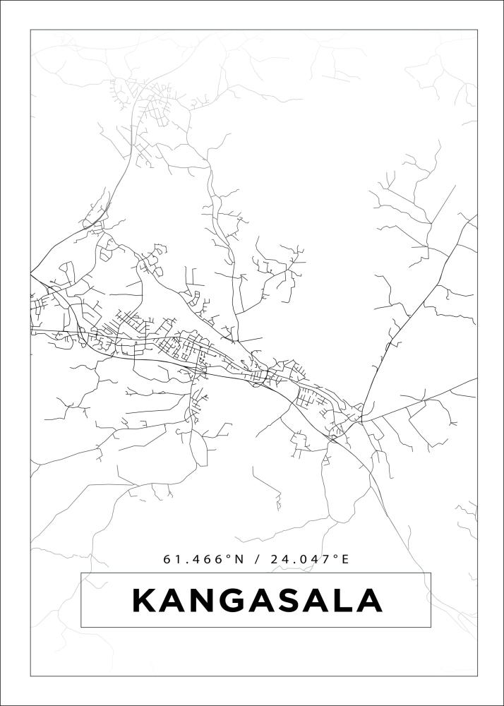 Map - Kangasala - White