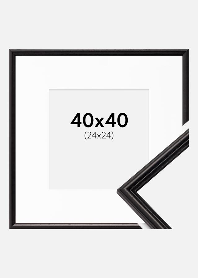 Cadre Horndal Noir 40x40 cm - Passe-partout Blanc 25x25 cm