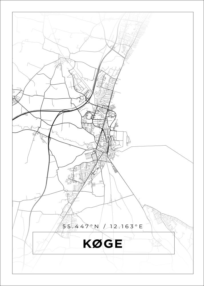 Map - Køge - White