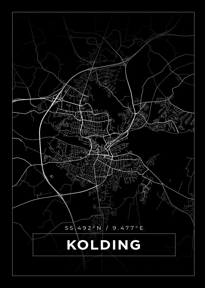 Map - Kolding - Black