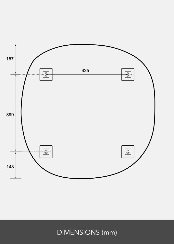 Miroir Roundy I 70x70 cm