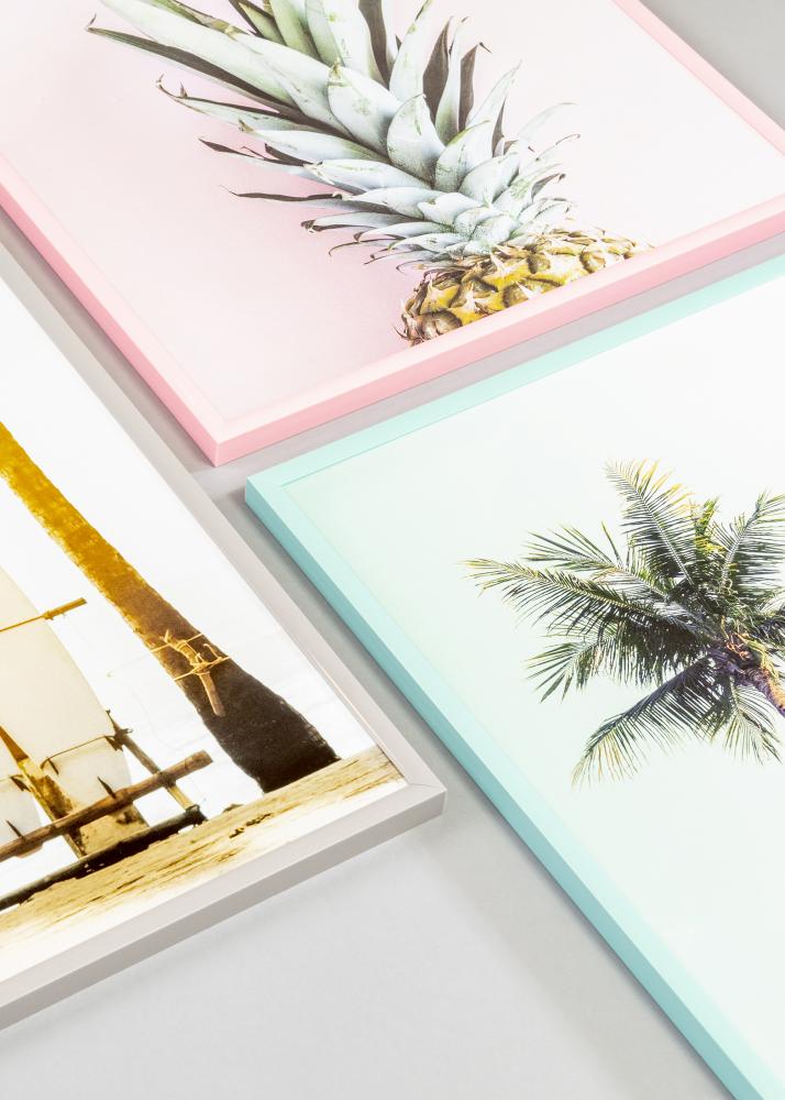 Cadre New Lifestyle Turquoise 18x24 cm - Passe-partout Blanc 13x18 cm