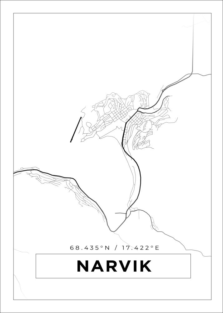 Map - Narvik - White