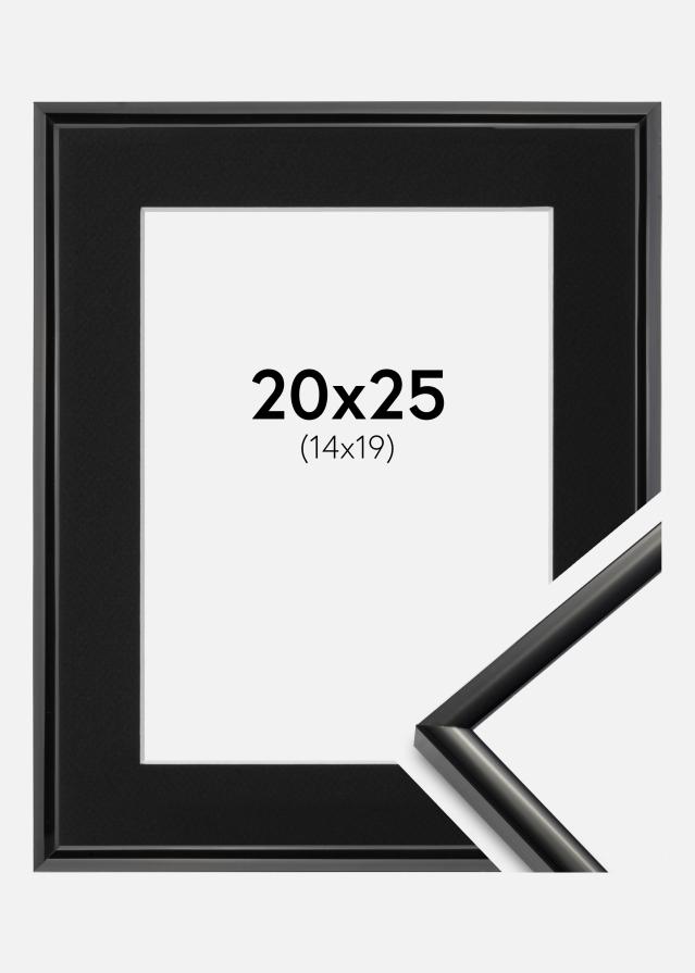 Cadre New Lifestyle Noir 20x25 cm - Passe-partout Noir 15x20 cm