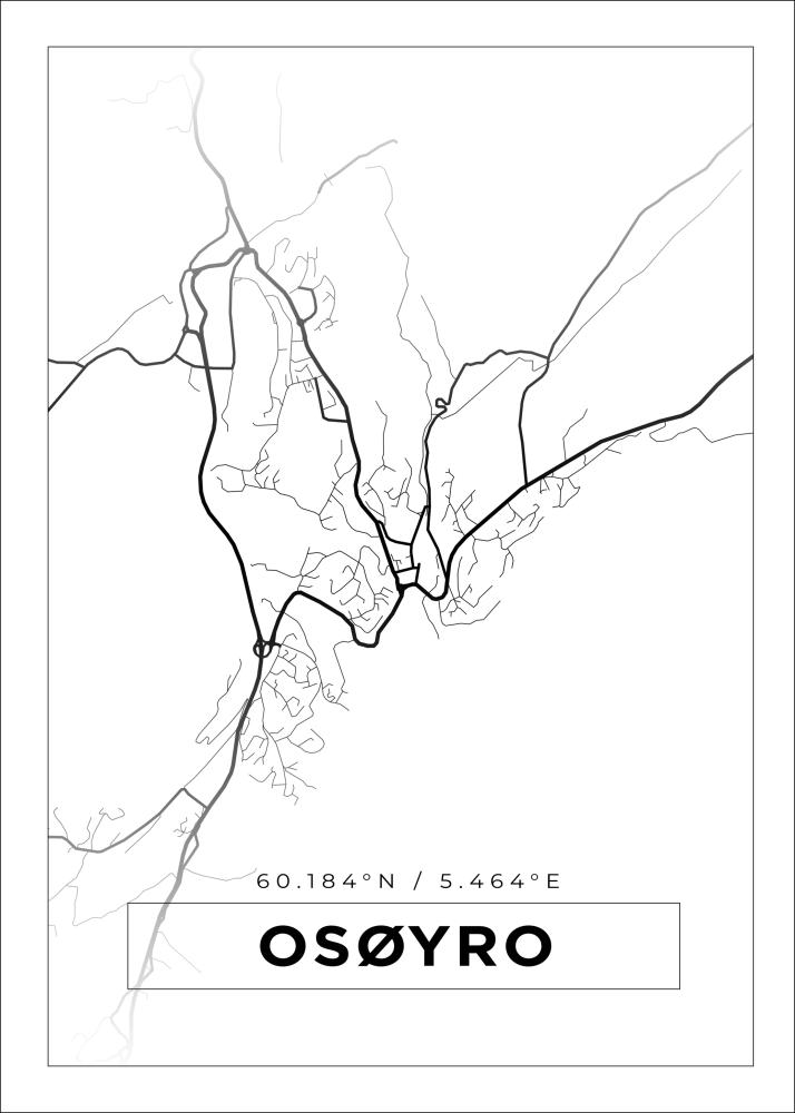 Map - Osøyro - White