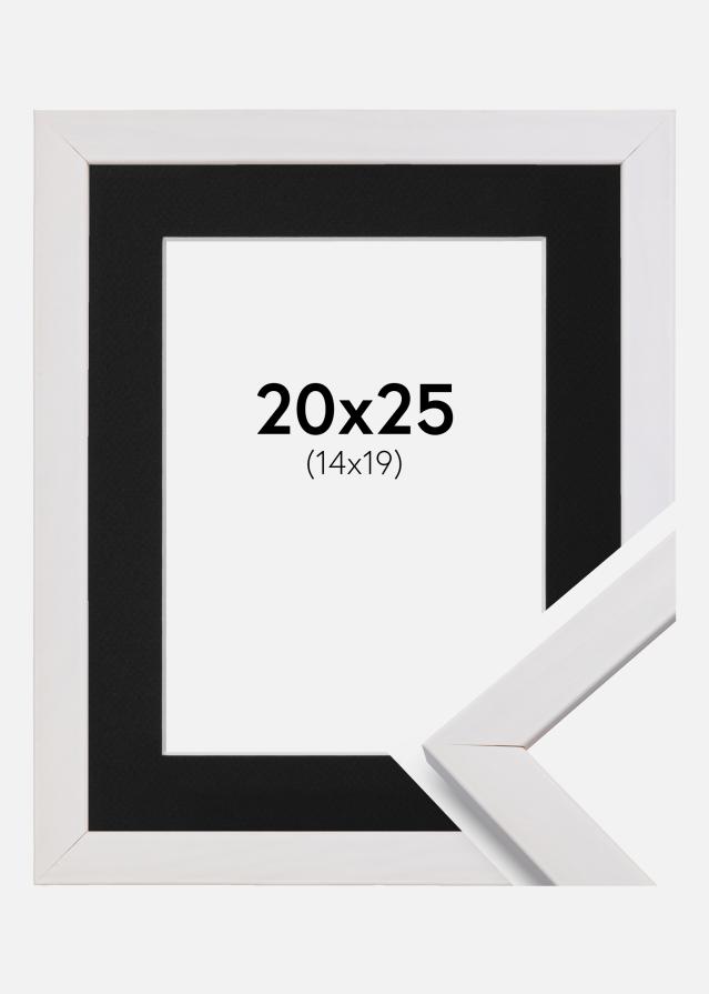 Cadre Stilren Blanc 20x25 cm - Passe-partout Noir 15x20 cm
