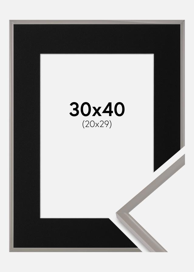 Cadre New Lifestyle Earth Grey 30x40 cm - Passe-partout Noir 21x30 cm