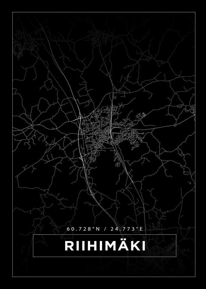 Map - Riihimäki - Black