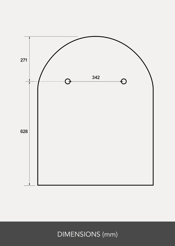 Miroir Domed LED 70x90 cm