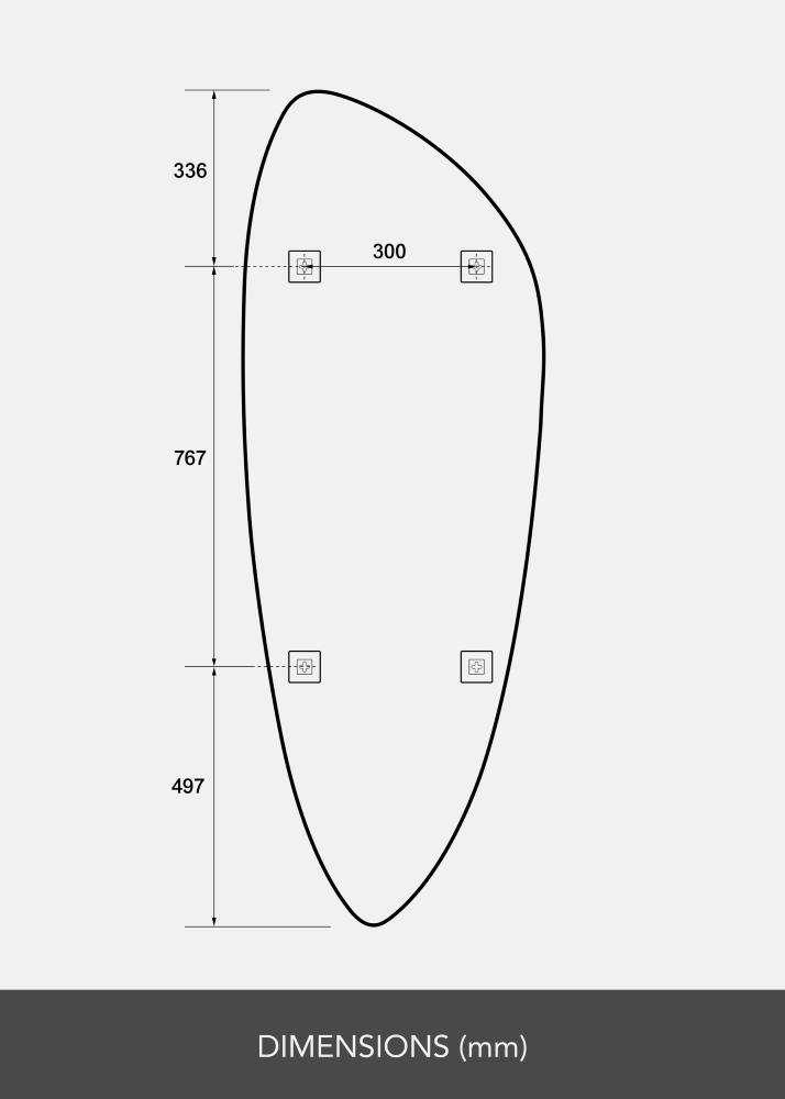 Miroir Slim Clear 160x57 cm