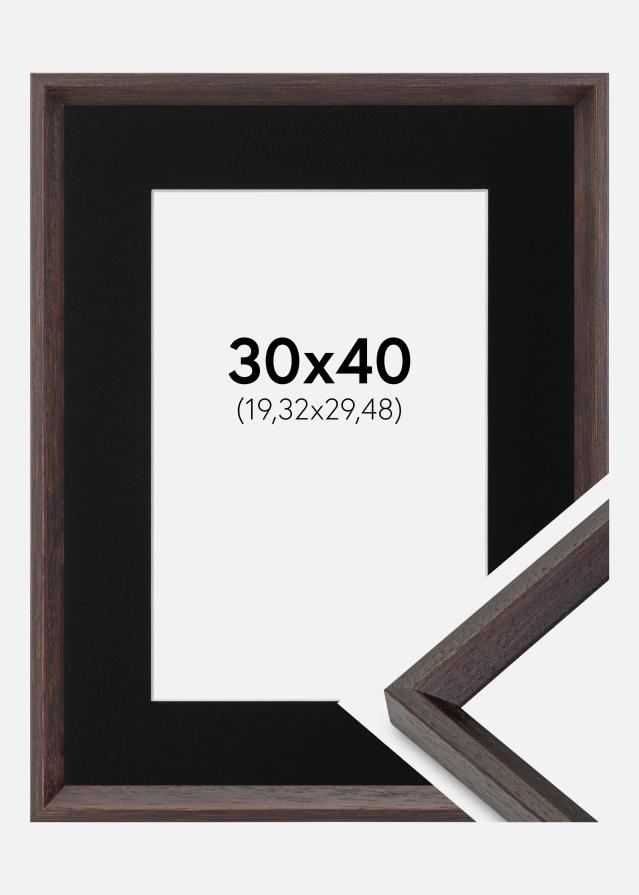 Cadre Globe Expresso 30x40 cm - Passe-partout Noir 8x12 pouces