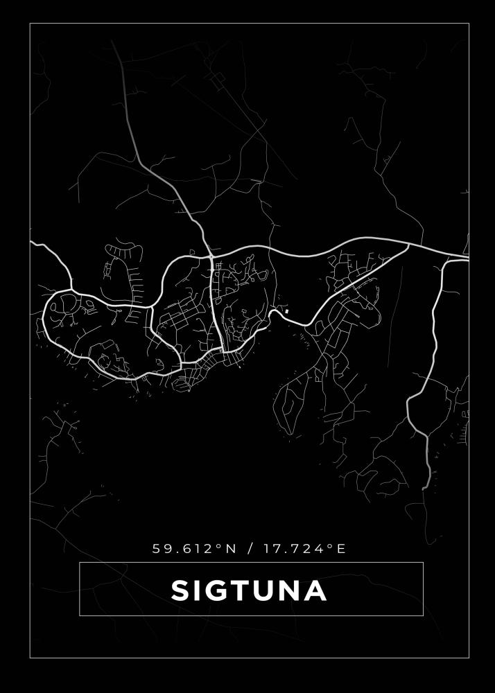 Map - Sigtuna - Black