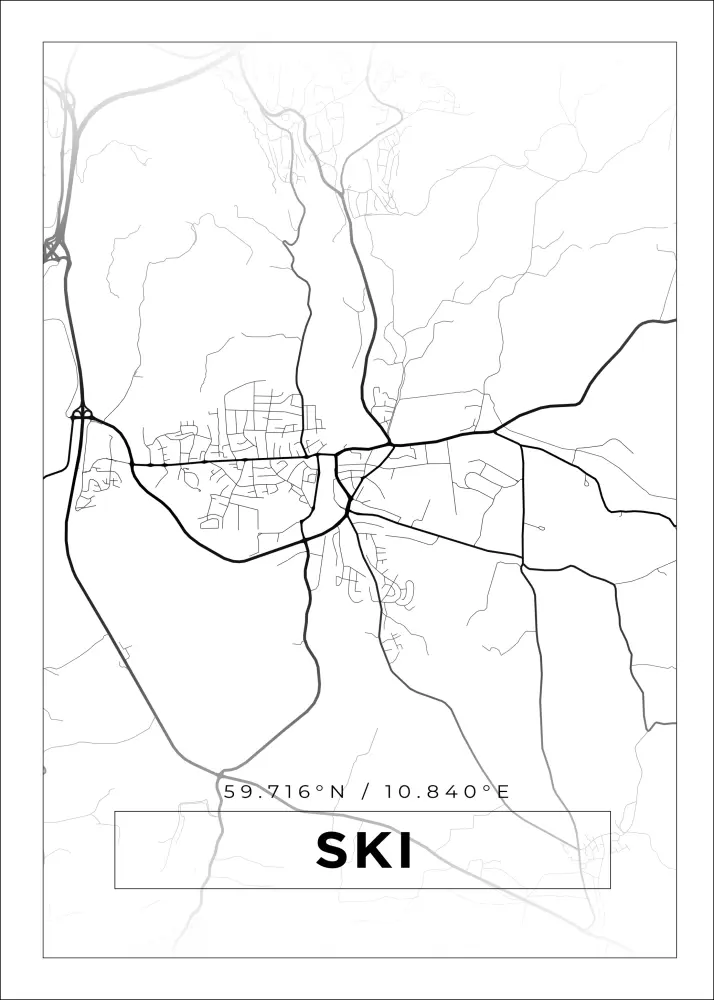 Map - Ski - White