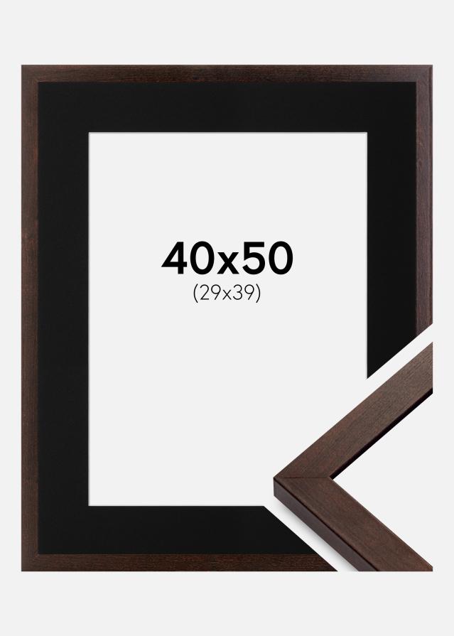 Cadre Selection Noyer 40x50 cm - Passe-partout Noir 30x40 cm