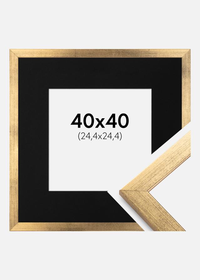 Cadre Stilren Or 40x40 cm - Passe-partout Noir 10x10 pouces