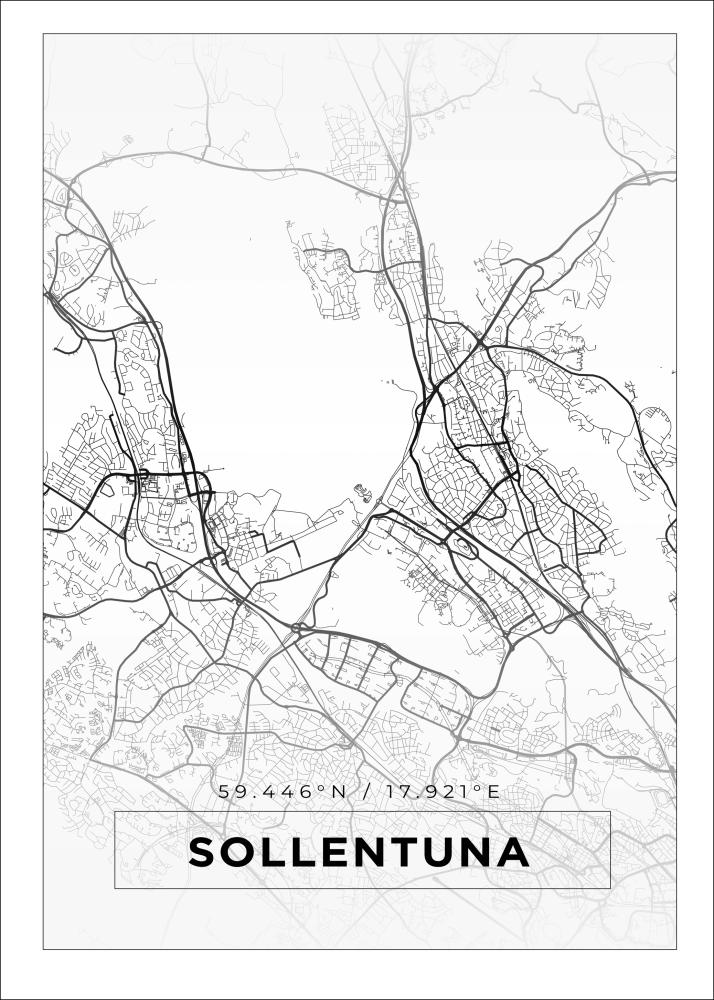 Map - Sollentuna - White