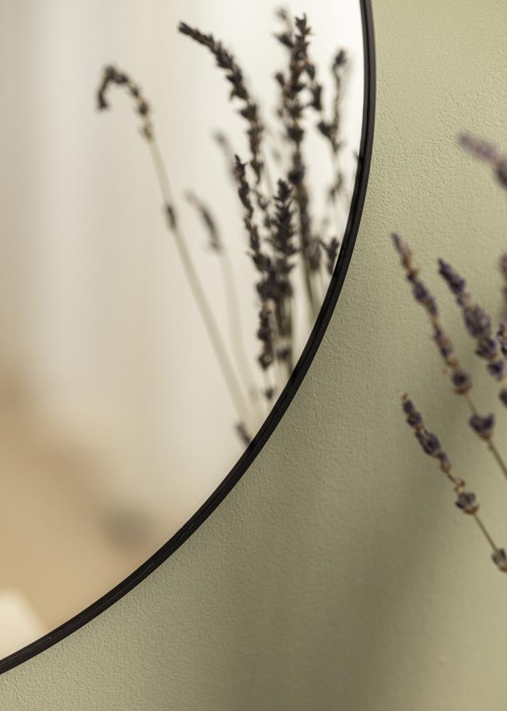 KAILA Round Mirror - Thin Black diamètre 40 cm