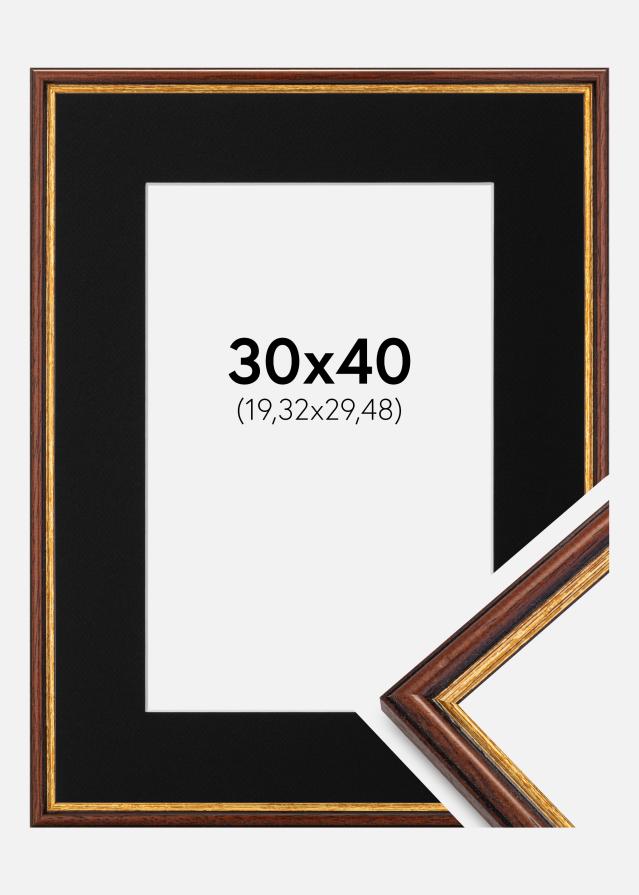 Cadre Horndal Marron 30x40 cm - Passe-partout Noir 8x12 pouces