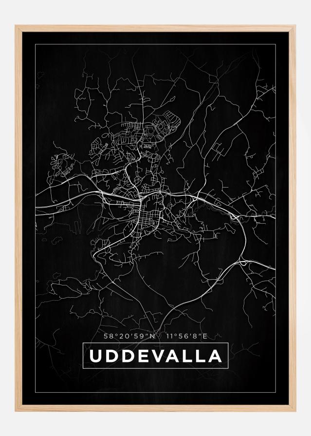 Map - Uddevalla - Black