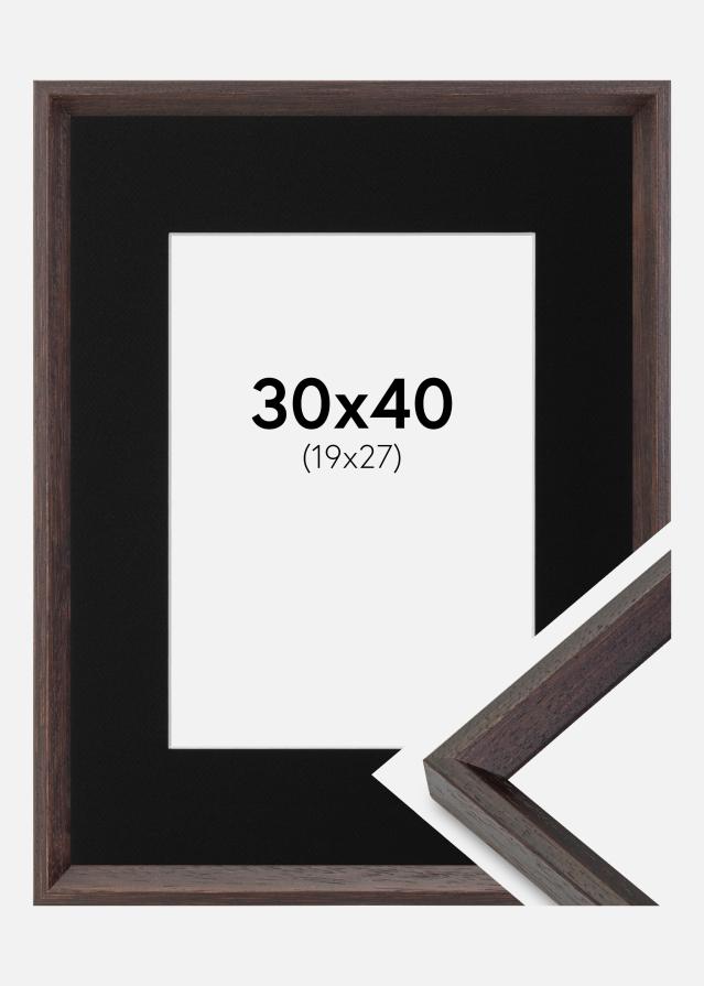 Cadre Globe Expresso 30x40 cm - Passe-partout Noir 20x28 cm