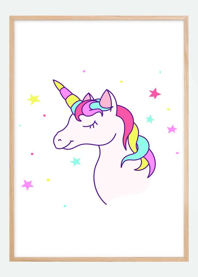 Unicorn White Poster