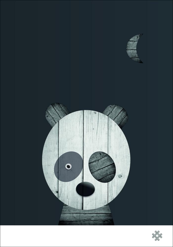 Wood panda Poster