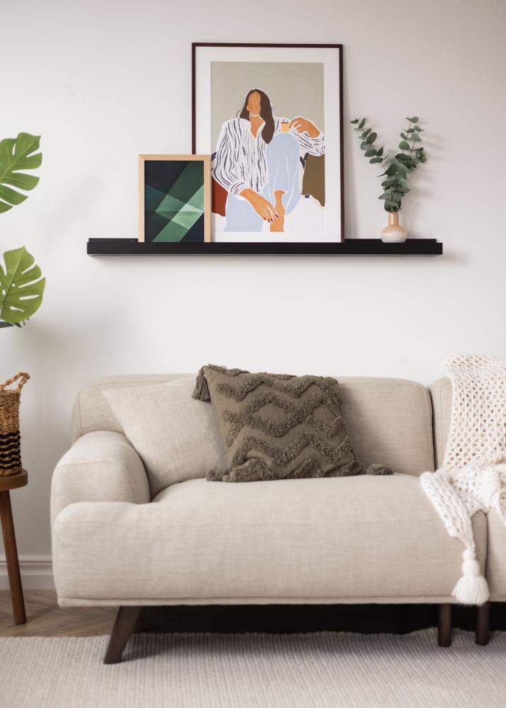 KAILA Étagère à tableaux Noir 120 cm