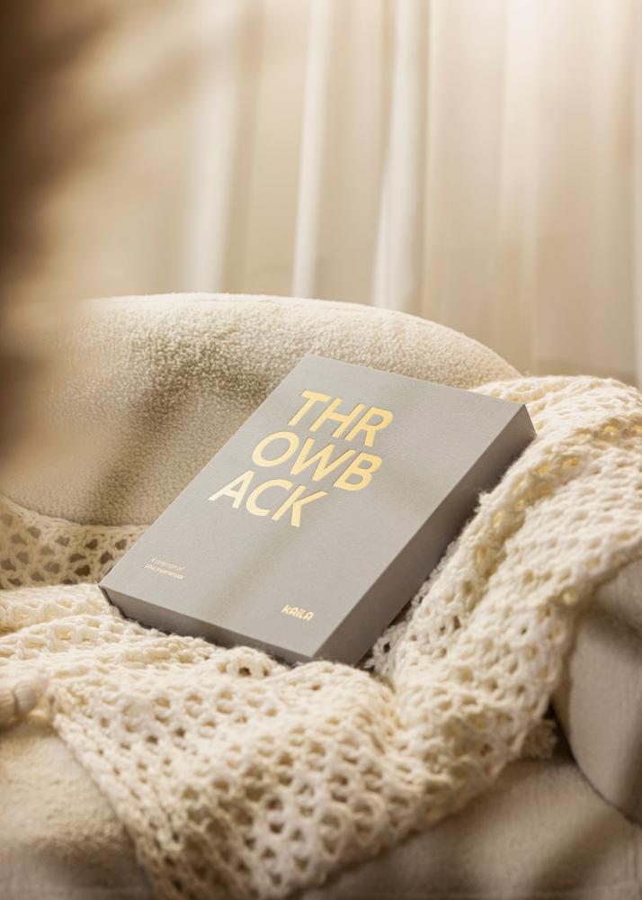 KAILA THROWBACK Grey - Coffee Table Photo Album (60 Pages Noires / 30 Feuilles)