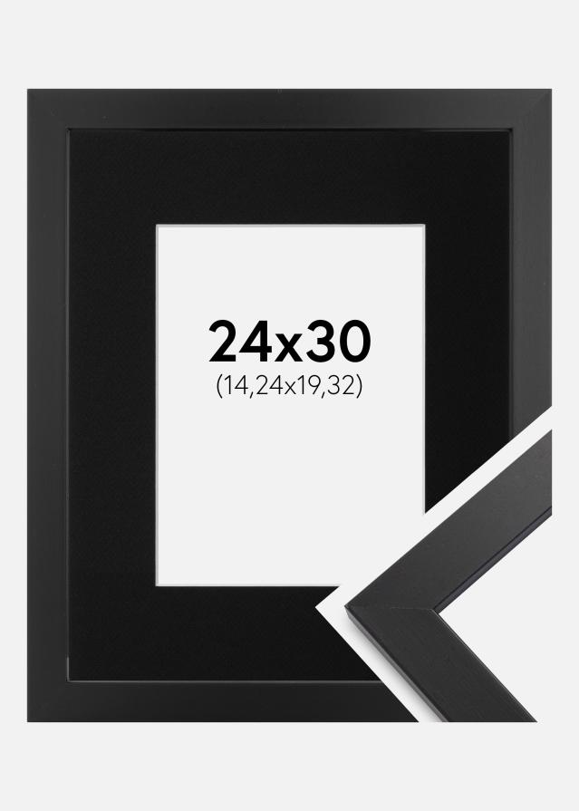 Cadre Black Wood 24x30 cm - Passe-partout Noir 6x8 pouces